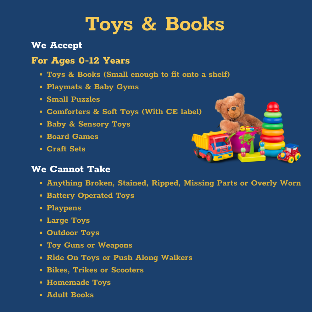 Donation Guide - Toys & Books